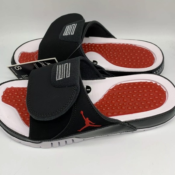 Air Jordan XI Bred Jumpman Hydro Slides Size 8-13 - Picture 2 of 6